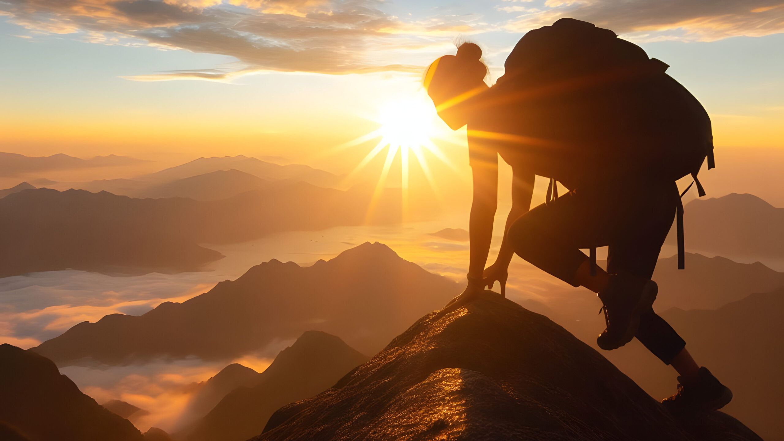 Expat looking confidently towards the horizon, symbolizing overcoming fear and anxiety with self-belief.